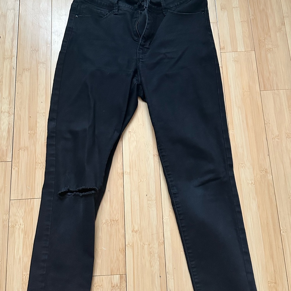 YMI Black Ripped Skinny Jeans for Women